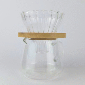 Set Dripper V60 más Server de Cristal tipo Origami